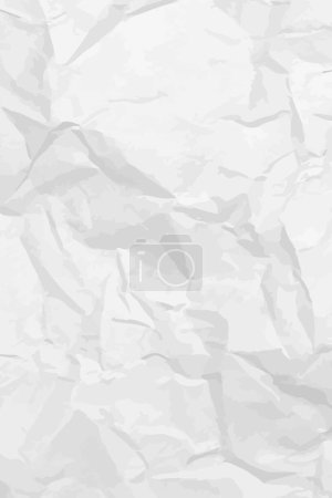 Ilustración de Blanco limpio fondo de papel arrugado. Plantilla vertical de papel vacío arrugado para carteles y pancartas. Ilustración vectorial - Imagen libre de derechos