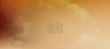Illustration for Modern yellow gradient backgrounds with clouds. Header banner. Bright abstract presentation backdrop. Vector illustration - Royalty Free Image
