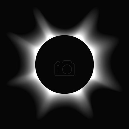 Ilustración de Círculo iluminar el marco con gradiente. Banner de neón redondo blanco aislado sobre fondo negro. Ilustración vectorial - Imagen libre de derechos
