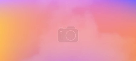Illustration for Modern orange gradient backgrounds with clouds. Header banner. Bright abstract presentation backdrop. Vector illustration - Royalty Free Image