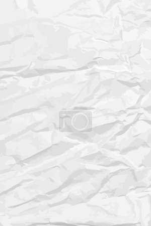 Ilustración de Blanco limpio fondo de papel arrugado. Plantilla vertical de papel vacío arrugado para carteles y pancartas. Ilustración vectorial - Imagen libre de derechos