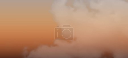 Modern orange gradient backgrounds with clouds. Header banner. Bright abstract presentation backdrop. Vector illustration
