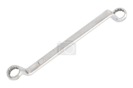 Ring spanner on a white background. Box-end wrench.