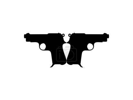 Foto de Silueta de pistola (pistola) para logotipo, pictograma, sitio web o elemento de diseño gráfico. Ilustración vectorial - Imagen libre de derechos