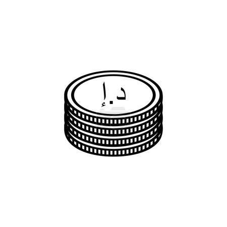 Ilustración de Emiratos Árabes Unidos, UEA Moneda, Signo AED, Emiratos Árabes Unidos Dirham Icono Símbolo. Ilustración vectorial - Imagen libre de derechos