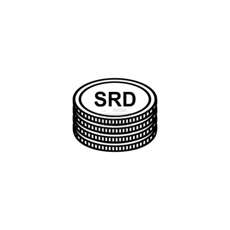 Illustration for Suriname Currency, SRD, Suriname Money Icon Symbol. Vector Illustration - Royalty Free Image