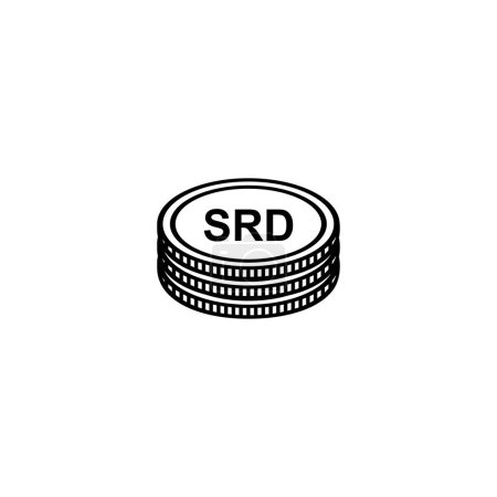Illustration for Suriname Currency, SRD, Suriname Money Icon Symbol. Vector Illustration - Royalty Free Image