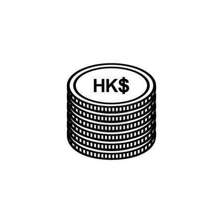 Photo for Hong Kong Currency, HKD Sign, Hong Kong Dollar Icon Symbol. Vector Illustration - Royalty Free Image
