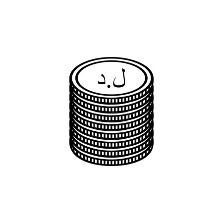Foto de Libia moneda icono símbolo, Dinar libio, LYD signo. Ilustración vectorial - Imagen libre de derechos