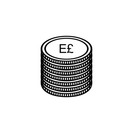 Illustration for Egypt Currency Icon Symbol, Egyptian Pound, EGP Sign. Vector Illustration - Royalty Free Image