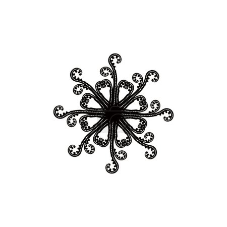 Foto de Círculo en forma de Fern Plant Silhouette Composition. Mandala Contemporáneo Moderno para Logo, Decoración, Decoración o Diseño Gráfico. Ilustración vectorial - Imagen libre de derechos