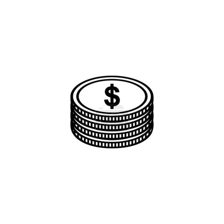 Foto de Símbolo del icono del dólar, signo del USD. Ilustración vectorial - Imagen libre de derechos