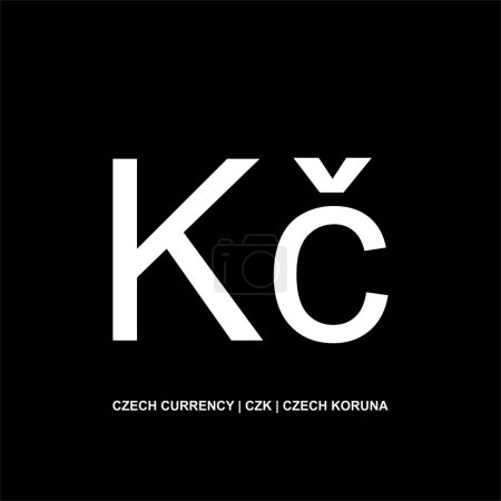 Téléchargez les illustrations : Symbole d'icône de monnaie tchèque, couronne tchèque, signe CZK. Illustration vectorielle - en licence libre de droit