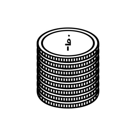 Ilustración de Afganistán Moneda Icono Símbolo, Afgano Afgano, AFN signo. Ilustración vectorial - Imagen libre de derechos