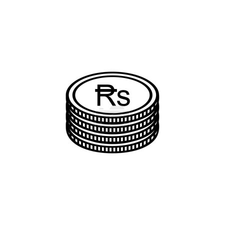 Ilustración de Pakistán Símbolo de moneda, Rupia paquistaní icono, signo PKR. Ilustración vectorial - Imagen libre de derechos