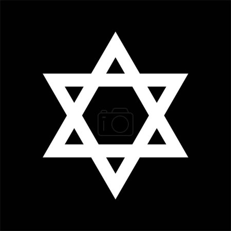 Photo for The Star of David is a generally recognized symbol of both Jewish identity and Judaism. Vector Illustration - Royalty Free Image