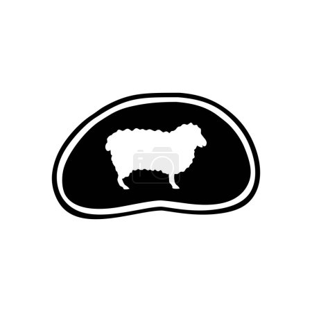 Téléchargez les illustrations : Lamb Meat Icon Symbol. Lamb Meat Illustration For Logo or Design Element. Vector Illustration - en licence libre de droit