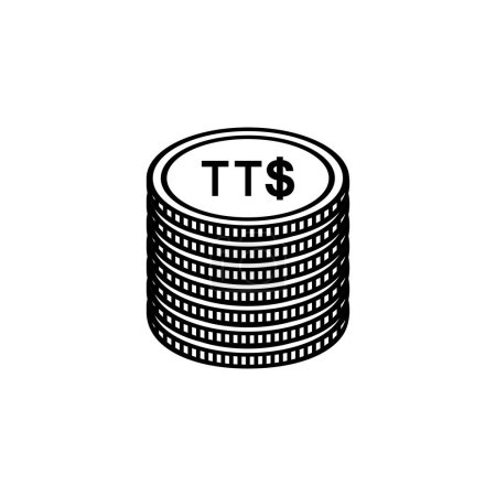 Téléchargez les illustrations : Trinidad and Tobago Currency Symbol, Trinidad and Tobago Dollar Icon, TTD Sign. Vector Illustration - en licence libre de droit