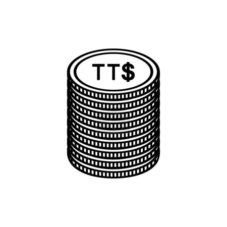 Téléchargez les illustrations : Trinidad and Tobago Currency Symbol, Trinidad and Tobago Dollar Icon, TTD Sign. Vector Illustration - en licence libre de droit