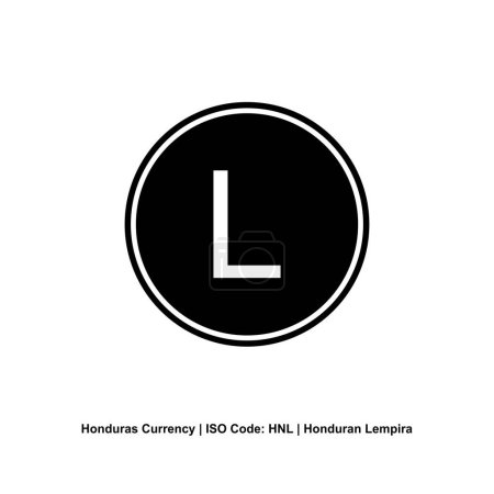Ilustración de Símbolo de moneda de Honduras, icono de Lempira hondureño, signo HNL. Ilustración vectorial - Imagen libre de derechos