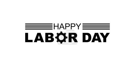 Foto de Happy Labor Day Sign for Icon Symbol, Art Illustration, Poster, Banner, Website or Graphic Design Element. Vector Illustration - Imagen libre de derechos