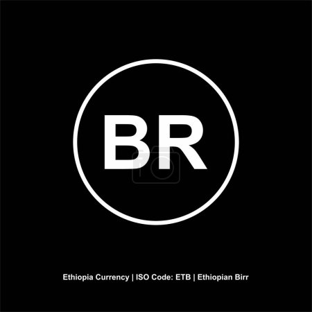 Ilustración de Etiopía símbolo de la moneda (versión latina), Birr etíope icono, ETB signo. Ilustración vectorial - Imagen libre de derechos