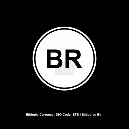 Ilustración de Etiopía símbolo de la moneda (versión latina), Birr etíope icono, ETB signo. Ilustración vectorial - Imagen libre de derechos