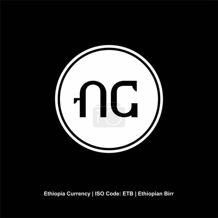 Ilustración de Etiopía Símbolo de moneda, Etiopía Birr icono, ETB signo. Ilustración vectorial - Imagen libre de derechos