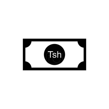 Illustration for Tanzania Currency Symbol, Tanzanian Shilling Icon, TZS Sign. Vector Illustration - Royalty Free Image