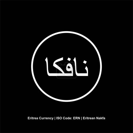 Illustration for Eritrea Currency Symbol (Arabic Version), Eritrean Nafka Icon, ERN Sign. Vector Illustration - Royalty Free Image