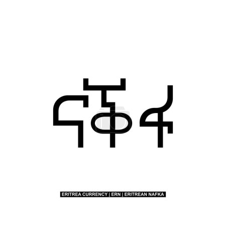Ilustración de Símbolo de moneda eritrea, icono eritreo de Nafka, signo ERN. Ilustración vectorial - Imagen libre de derechos
