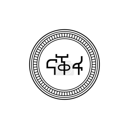 Illustration for Eritrea Currency Symbol, Eritrean Nafka Icon, ERN Sign. Vector Illustration - Royalty Free Image
