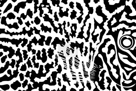 Foto de Patrón de motivos artísticos inspirado en Symphysodon o Discus Fish Skin Motifs Pattern, para decoración, adornado, fondo, sitio web, papel pintado, moda, interior, cubierta, impresión animal o elemento de diseño gráfico - Imagen libre de derechos