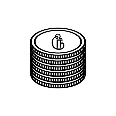 Foto de Símbolo de moneda de Sri Lanka en tamil, icono de la rupia de Sri Lanka, signo LKR. Ilustración vectorial - Imagen libre de derechos