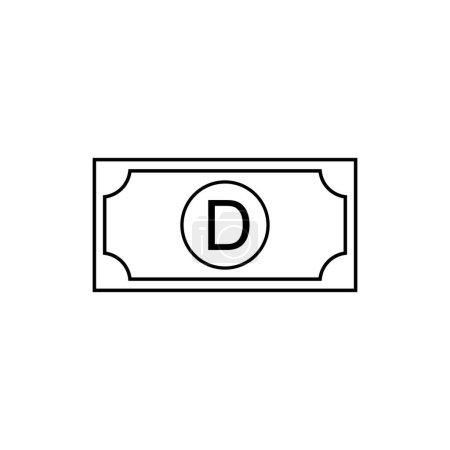 Ilustración de Gambia Currency Symbol, Gambia Dalasi Icon, GMD Sign. Ilustración vectorial - Imagen libre de derechos