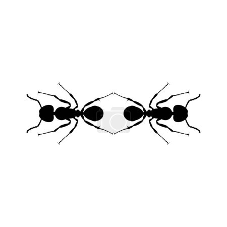 Foto de Pareja de la silueta de hormigas para ilustración de arte, logotipo, pictograma, sitio web o elemento de diseño gráfico. Ilustración vectorial - Imagen libre de derechos