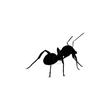 Foto de Silueta de hormiga para ilustración de arte, logotipo, pictograma, sitio web o elemento de diseño gráfico. Ilustración vectorial - Imagen libre de derechos