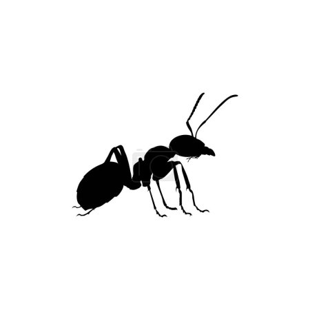 Ilustración de Silueta de hormiga para ilustración de arte, logotipo, pictograma, sitio web o elemento de diseño gráfico. Ilustración vectorial - Imagen libre de derechos
