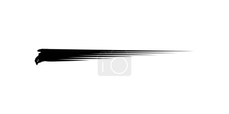 Foto de Deformación del ave voladora de la silueta de presa, halcón o halcón, para logotipo, pictograma, sitio web, ilustración de arte o elemento de diseño gráfico. Ilustración vectorial - Imagen libre de derechos