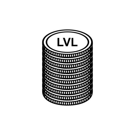 Foto de Letonia Símbolo de moneda, Lats letón icono, LVL signo. Ilustración vectorial - Imagen libre de derechos