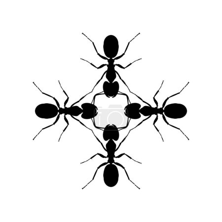 Téléchargez les illustrations : Colony of the Ant Silhouette for Art Illustration, Logo, Pictogramme, Site Web ou Élément de conception graphique. Illustration vectorielle - en licence libre de droit