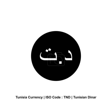 Foto de Símbolo de moneda de Túnez, icono del dinar tunecino, signo TND. Ilustración vectorial - Imagen libre de derechos