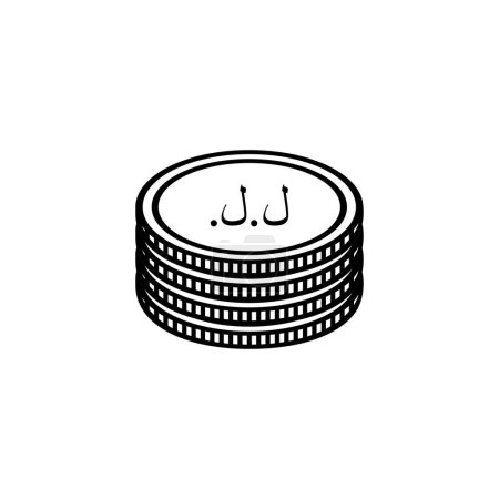 Illustration for Lebanon Currency Symbol, Lebanese Pound Icon, LBP Sign. Vector Illustration - Royalty Free Image