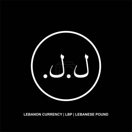 Illustration for Lebanon Currency Symbol, Lebanese Pound Icon, LBP Sign. Vector Illustration - Royalty Free Image