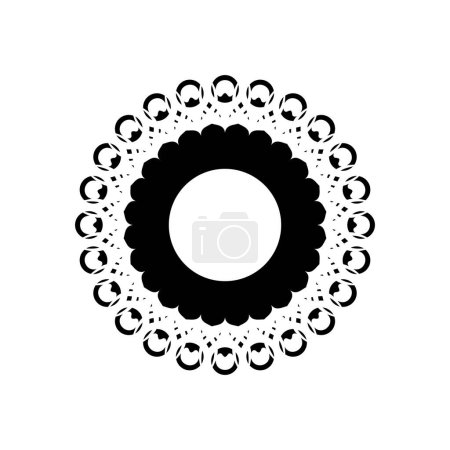 Photo for Ornamental Motive Pattern, Artistic Circle-Shaped, Modern Contemporary Mandala, for Decoration, Background, Decoration or Graphic Design Element. Vector Illustration - Royalty Free Image