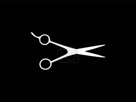 Photo for Scissors Silhouette for Pictogram, Art Illustration, Website, Apps, Logo Type or Graphic Design Element. Vector Illustration - Royalty Free Image