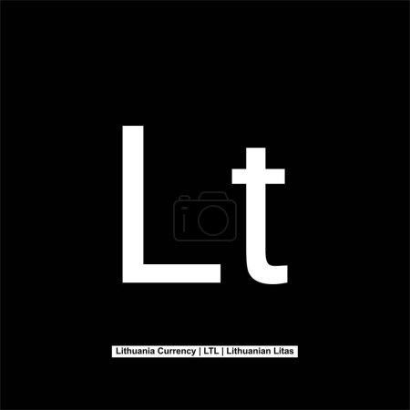 Téléchargez les illustrations : Lituanie Symbole de devise, litas lituanien Icône, signe LTL. Illustration vectorielle - en licence libre de droit