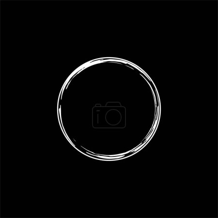 Téléchargez les illustrations : Symbole de l'icône du cercle zen. Forme de cercle esthétique pour logo, cadre d'art, illustration d'art, site Web ou élément de conception graphique. Illustration vectorielle - en licence libre de droit