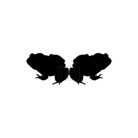 Ilustración de Silueta de rana, puede utilizar para Logo Gram, ilustración de arte, pictograma, sitio web o elemento de diseño gráfico. Ilustración vectorial - Imagen libre de derechos