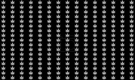 Illustration for Cannabis also known as Marijuana Leaf Silhouette Motifs Pattern, can use for Decoration, Ornate, Wallpaper, Backdrop, Textile. Fashion, Fabric, Tile, Floor, Cover, Wrapping, Ect. Vector Illustration - Royalty Free Image